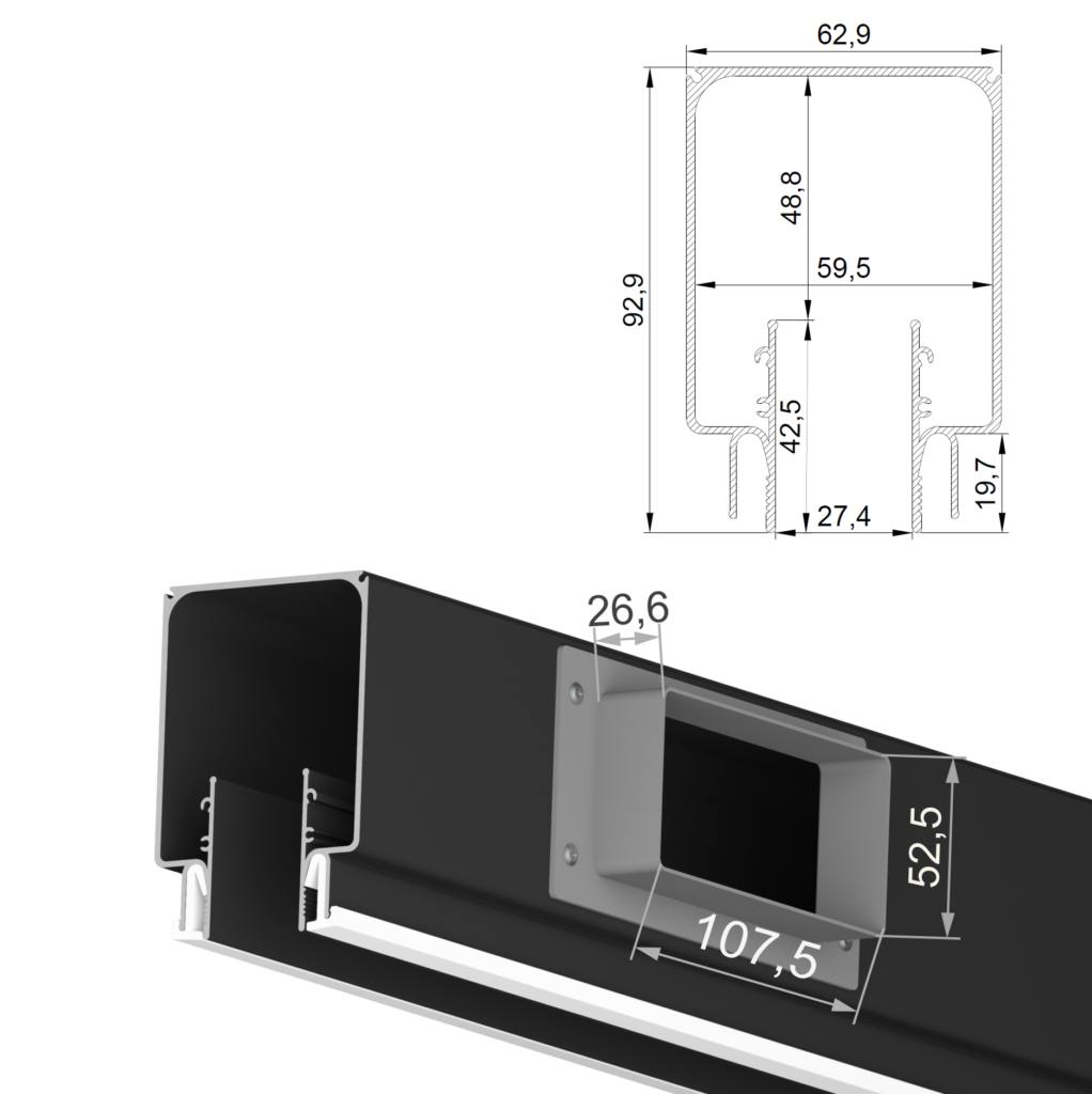 Профиль LumFer Clamp Diffuser